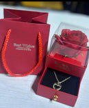 COFRE DE ROSA ETERNA CON COLLAR